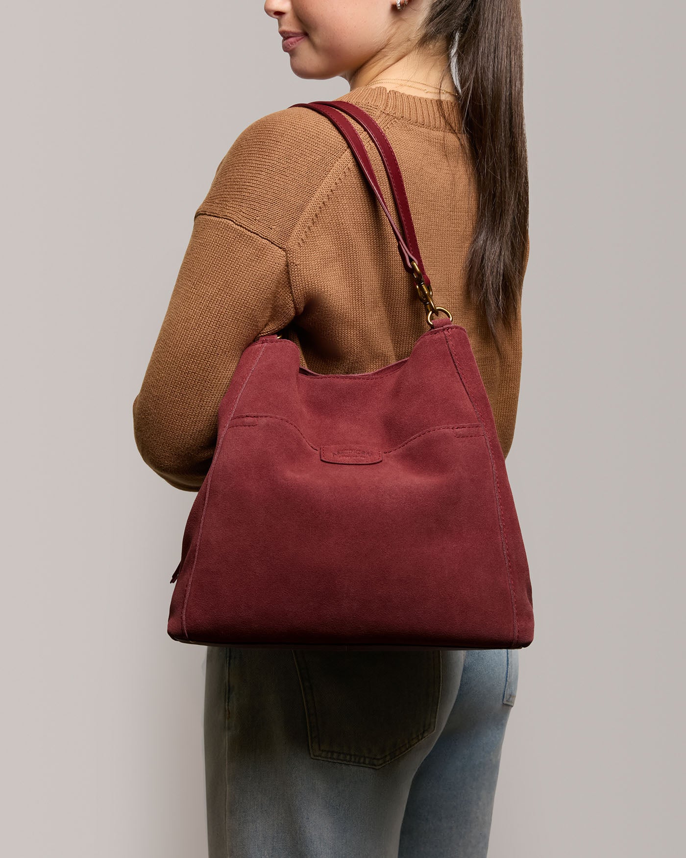 dark cherry suede