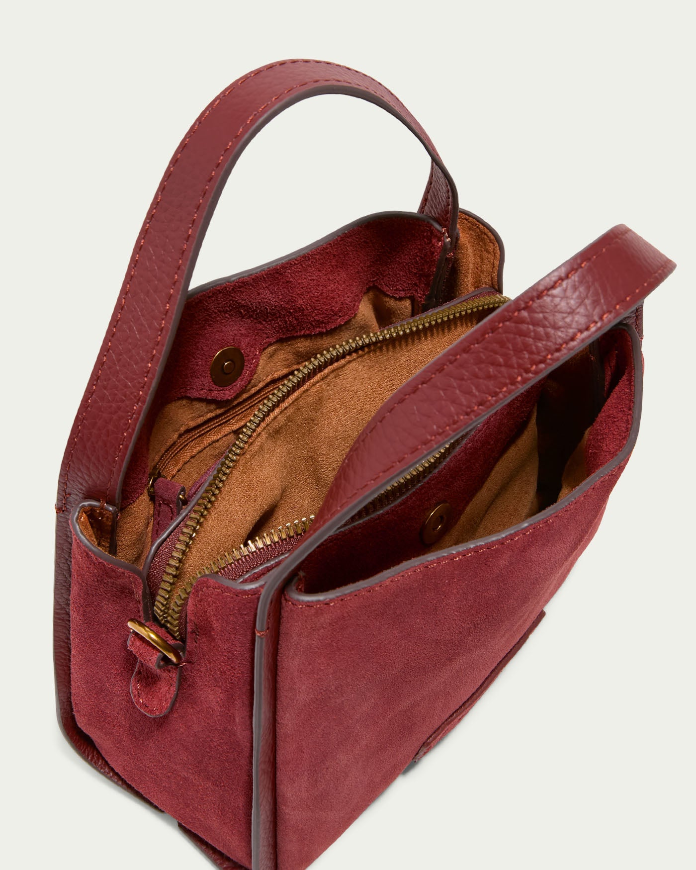 dark cherry suede