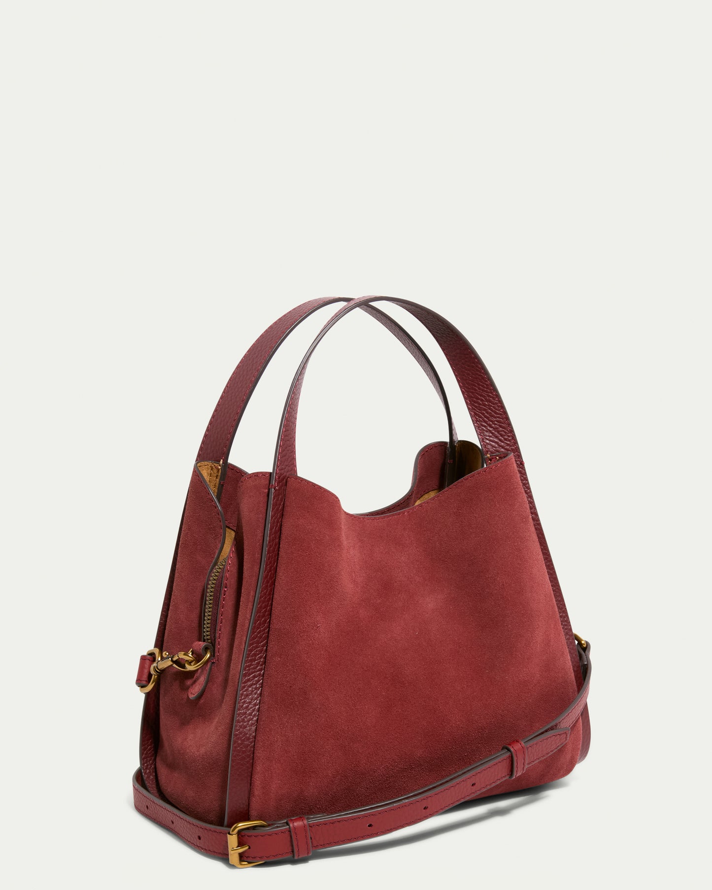 dark cherry suede