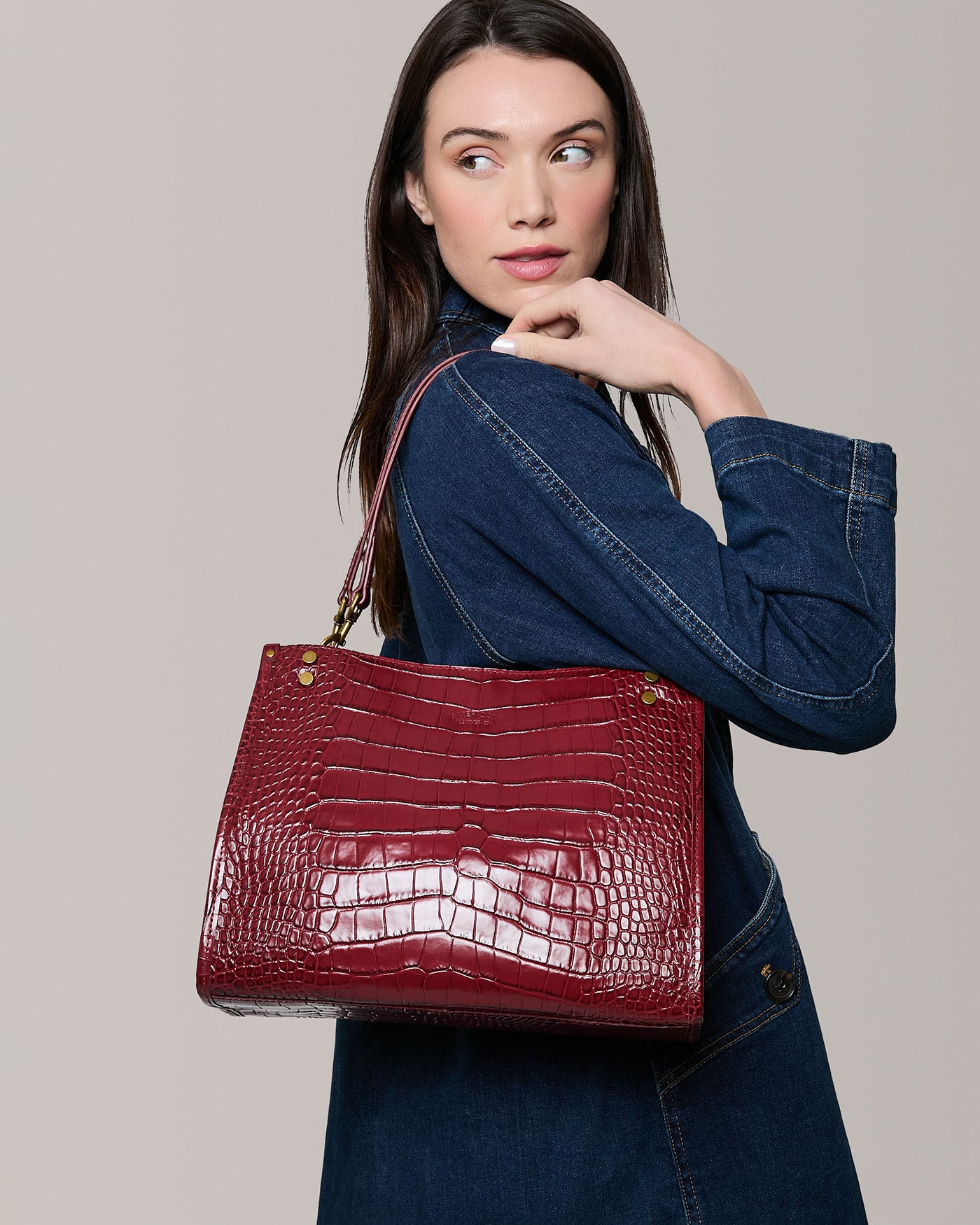 dark cherry italian croco