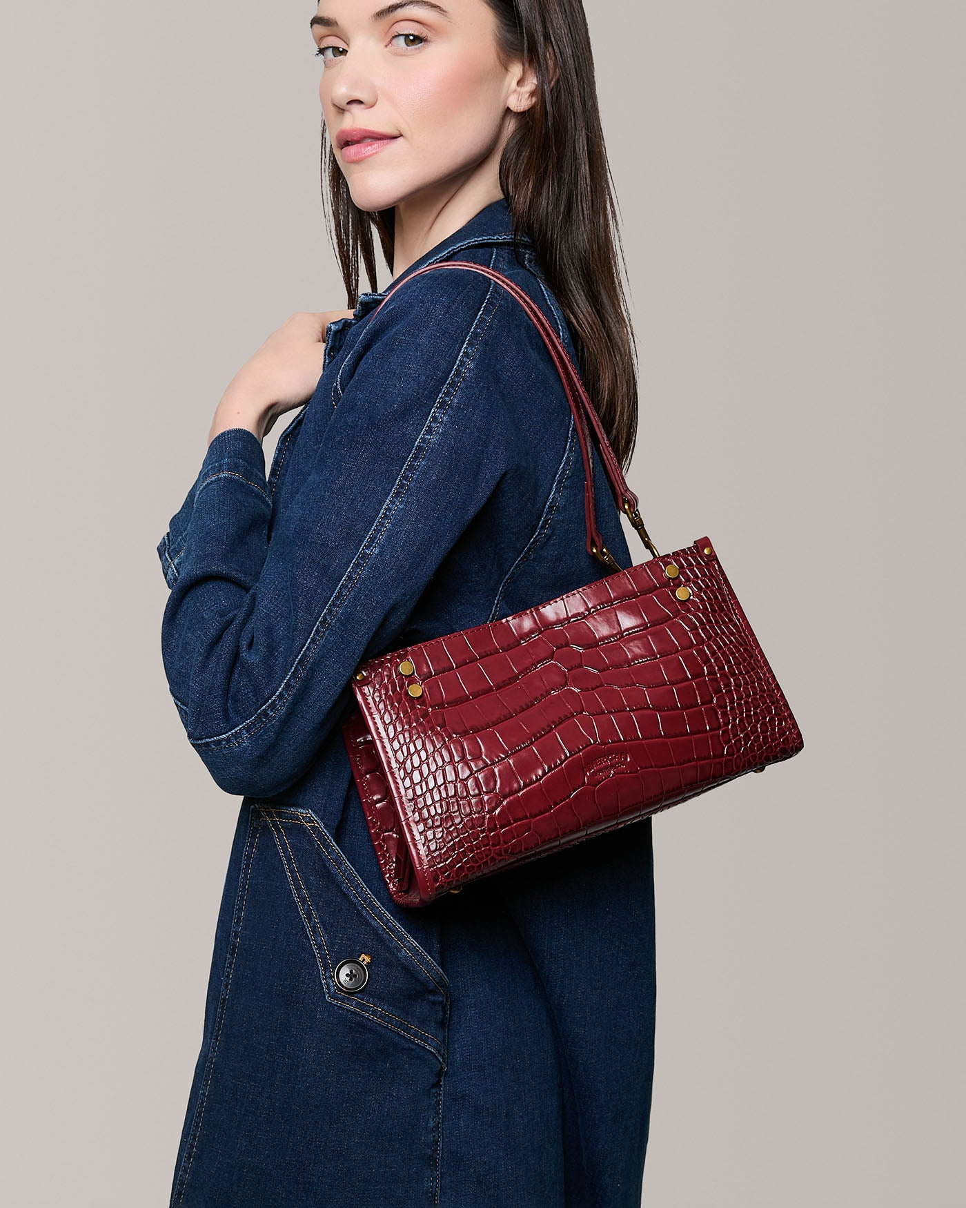 dark cherry italian croco