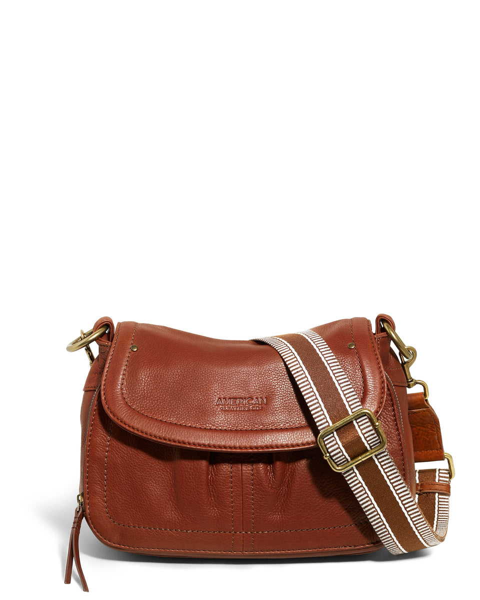 Marino Crossbody with BuiltIn Wallet Brandy American Leather Co.