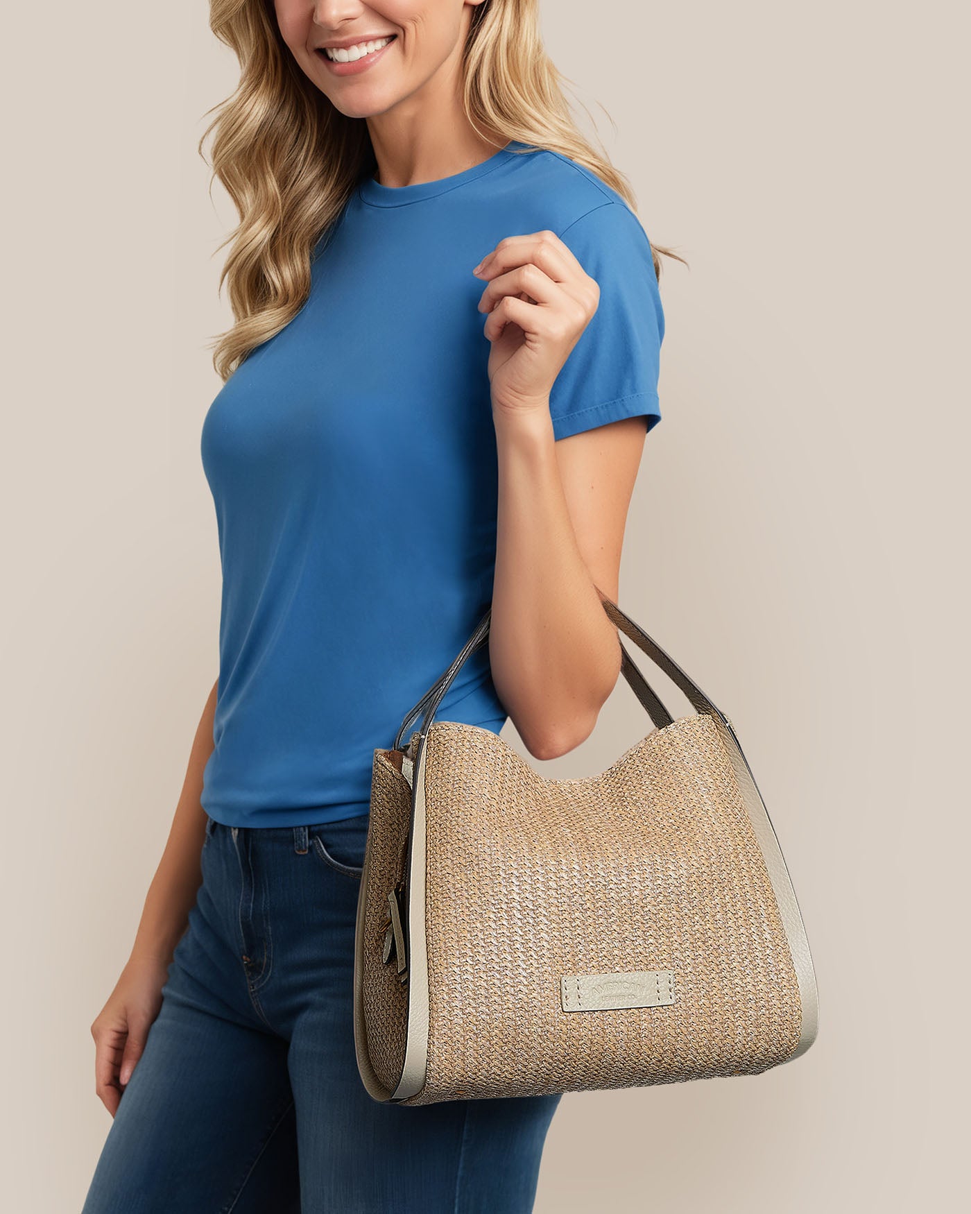 cream raffia