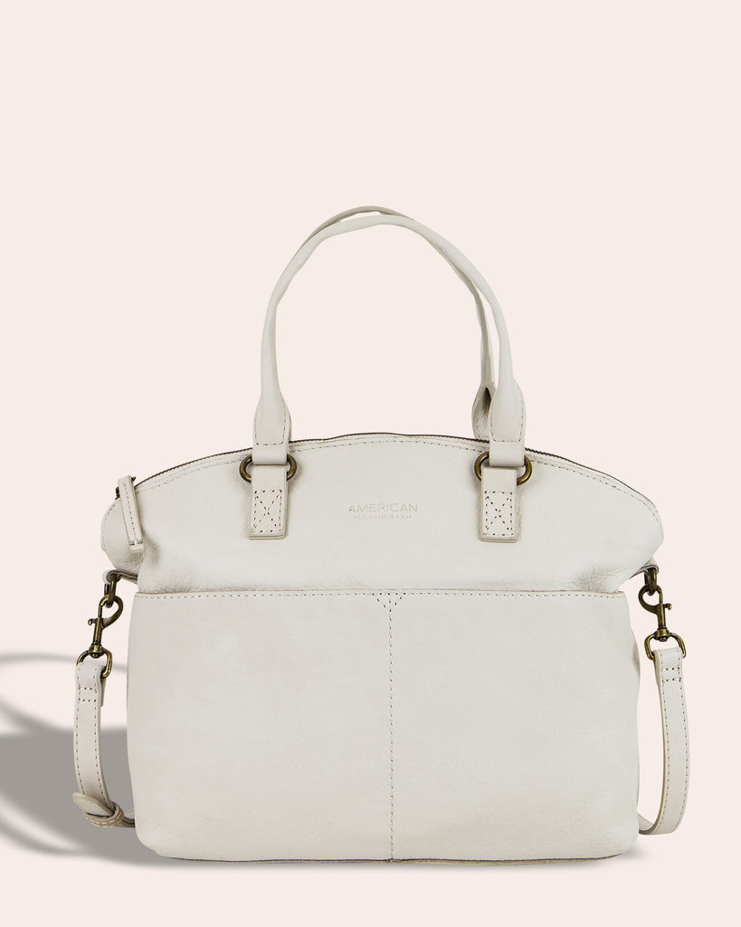 Carrie Dome Satchel - stone front