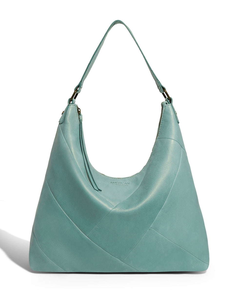 American Leather Co. Cobb Large Hobo Soft Teal