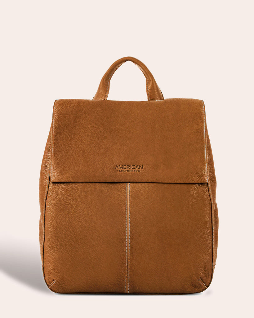American Leather Co. Liberty Backpack - cafe latte front