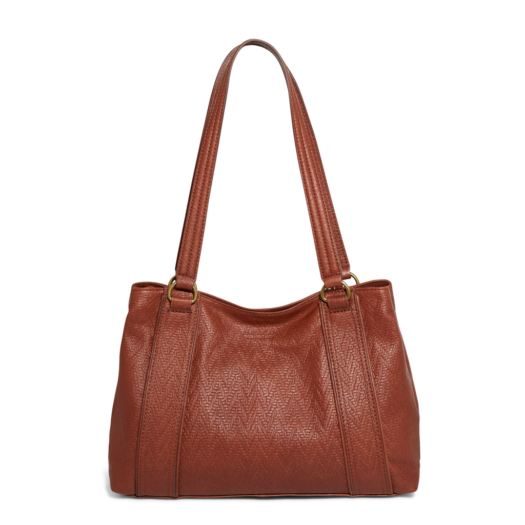 Elegant Flower Embossed Handbag, Fashionable Satchel Bag For Work, Classic  All-match Bag - Temu