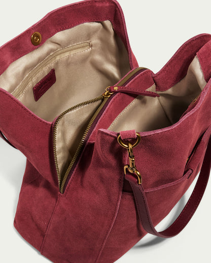 dark cherry suede