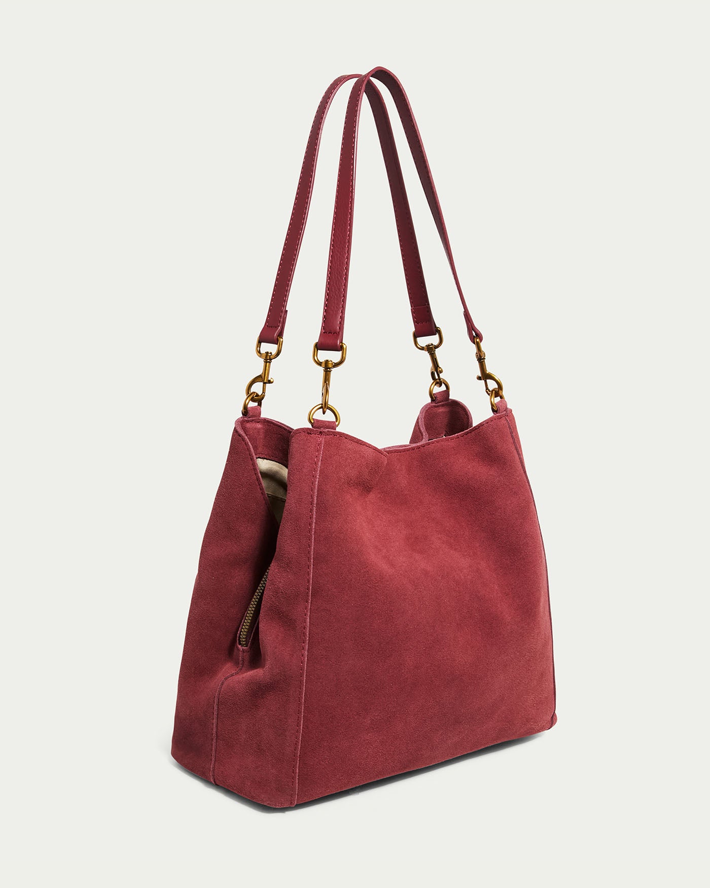 dark cherry suede