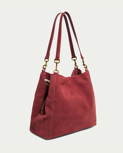 dark cherry suede
