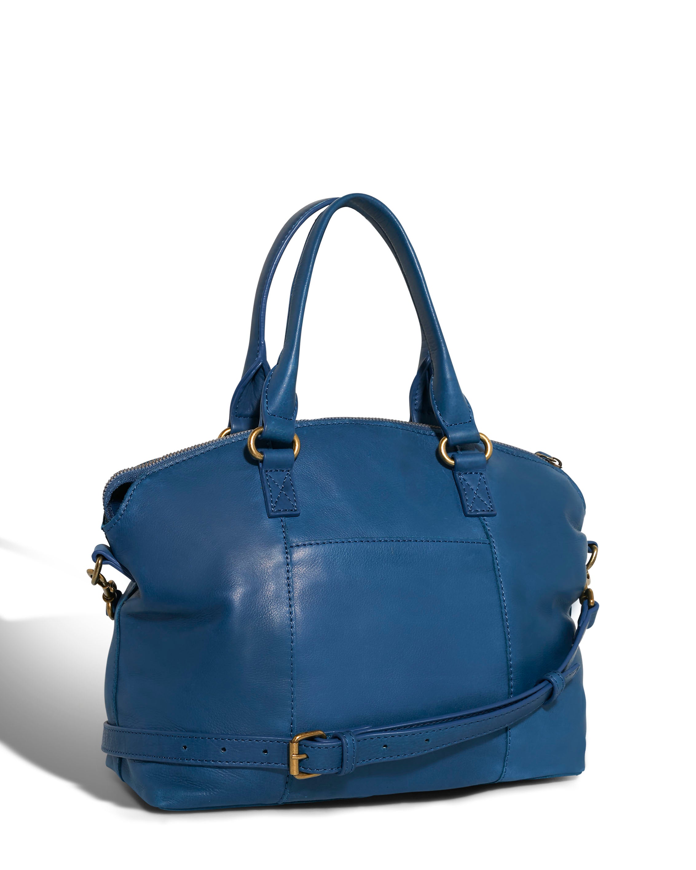 American Leather Co. Carrie Dome Satchel Midnight Blue