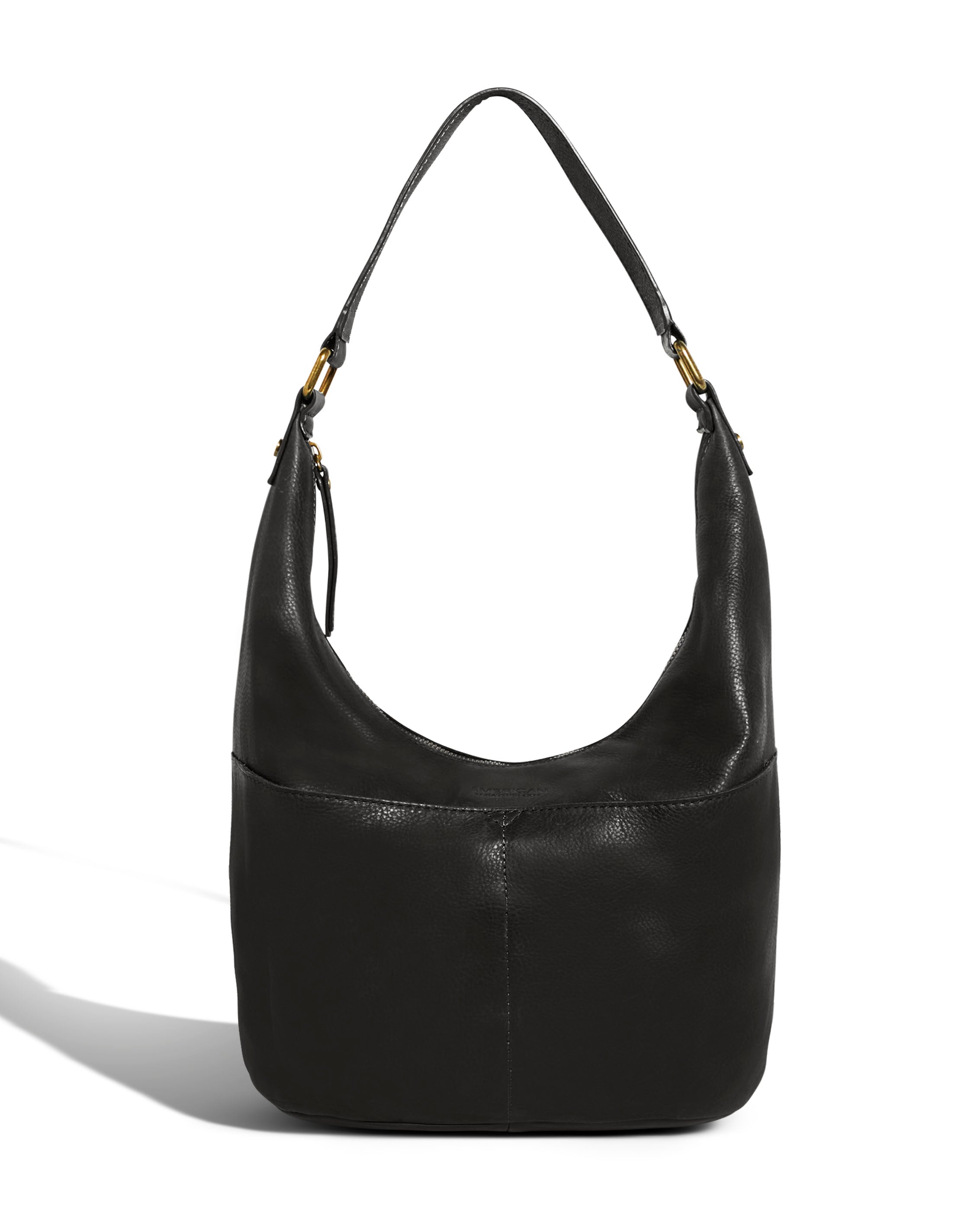 Large Black Leather Hobo Bag - Slouchy Shoulder Purse