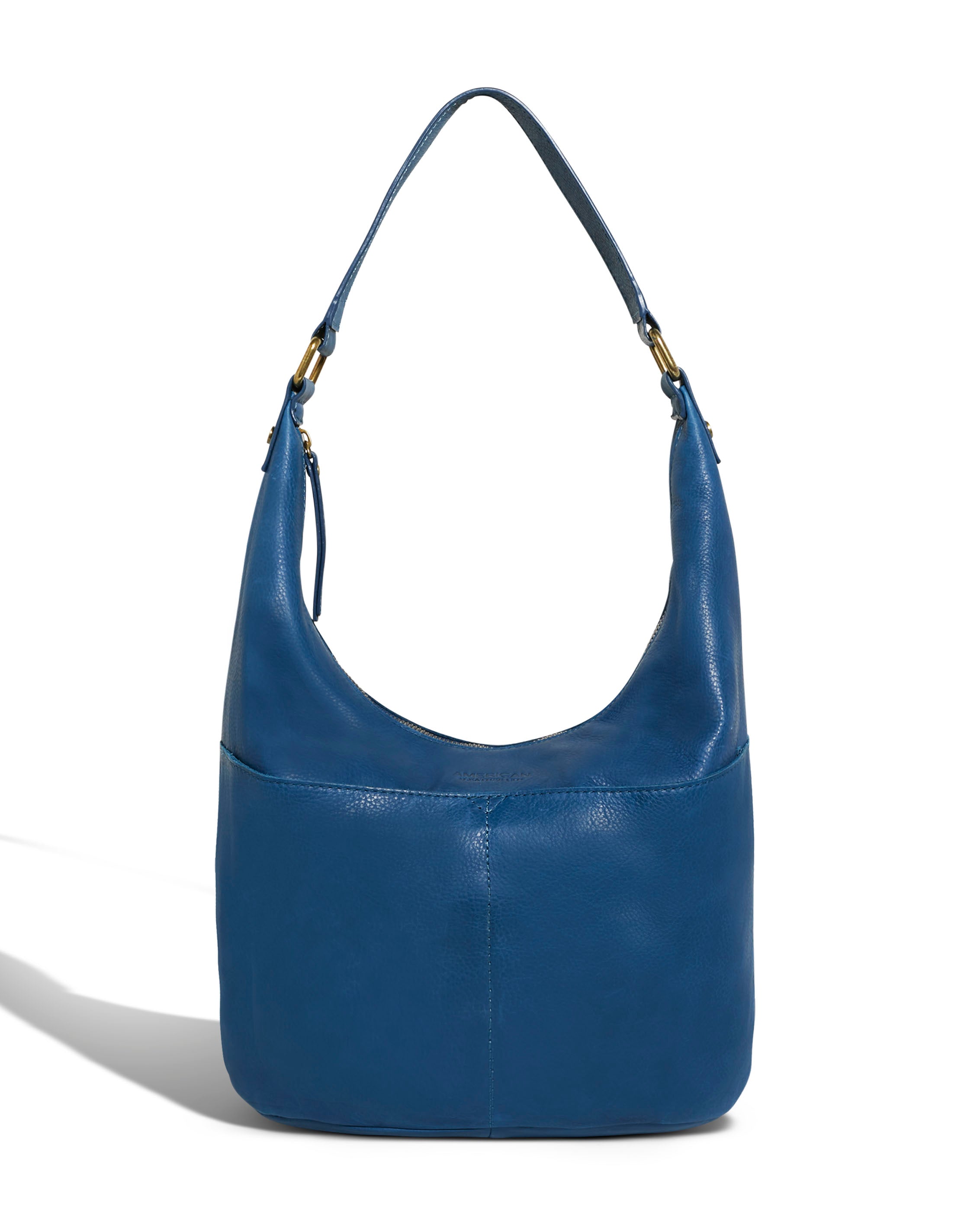Favore Blue Leather Oversized Structured Hobo Bag – SaintG India