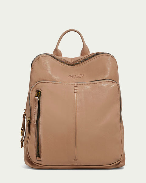 American Leather Co. Cleveland Leather Backpack,Hazelnut