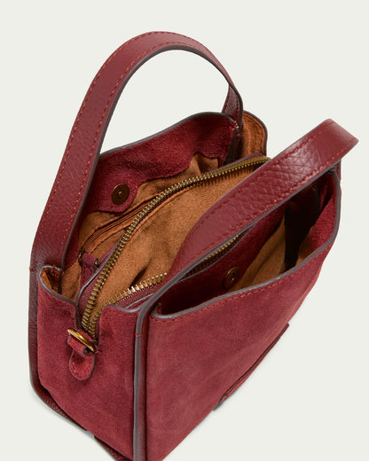 dark cherry suede