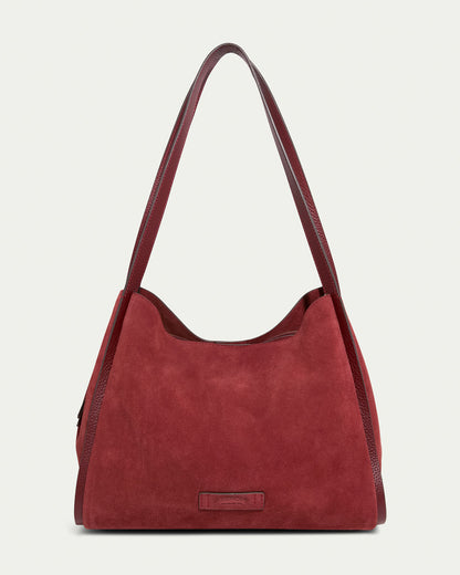 dark cherry suede