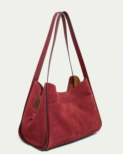 dark cherry suede