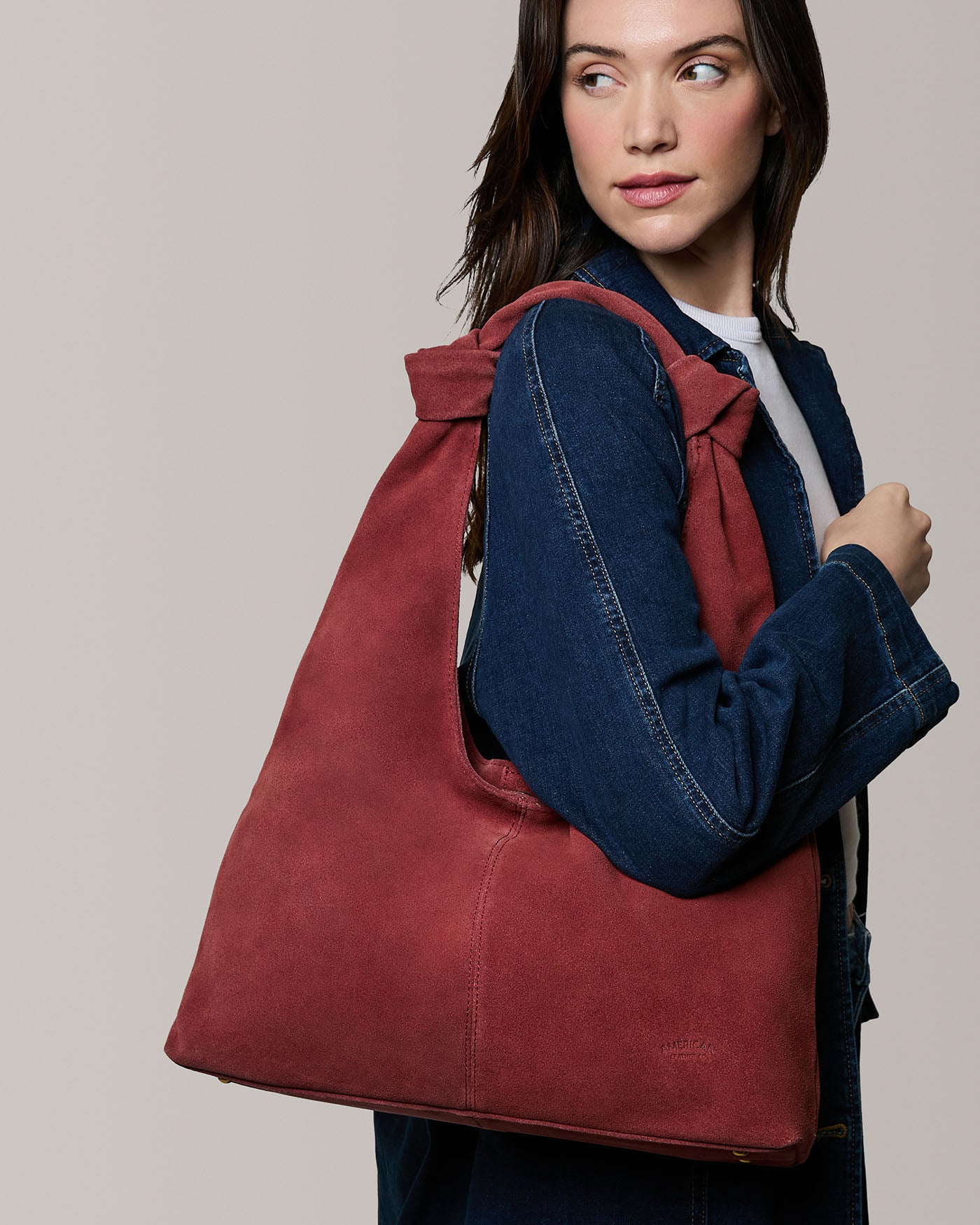 dark cherry suede