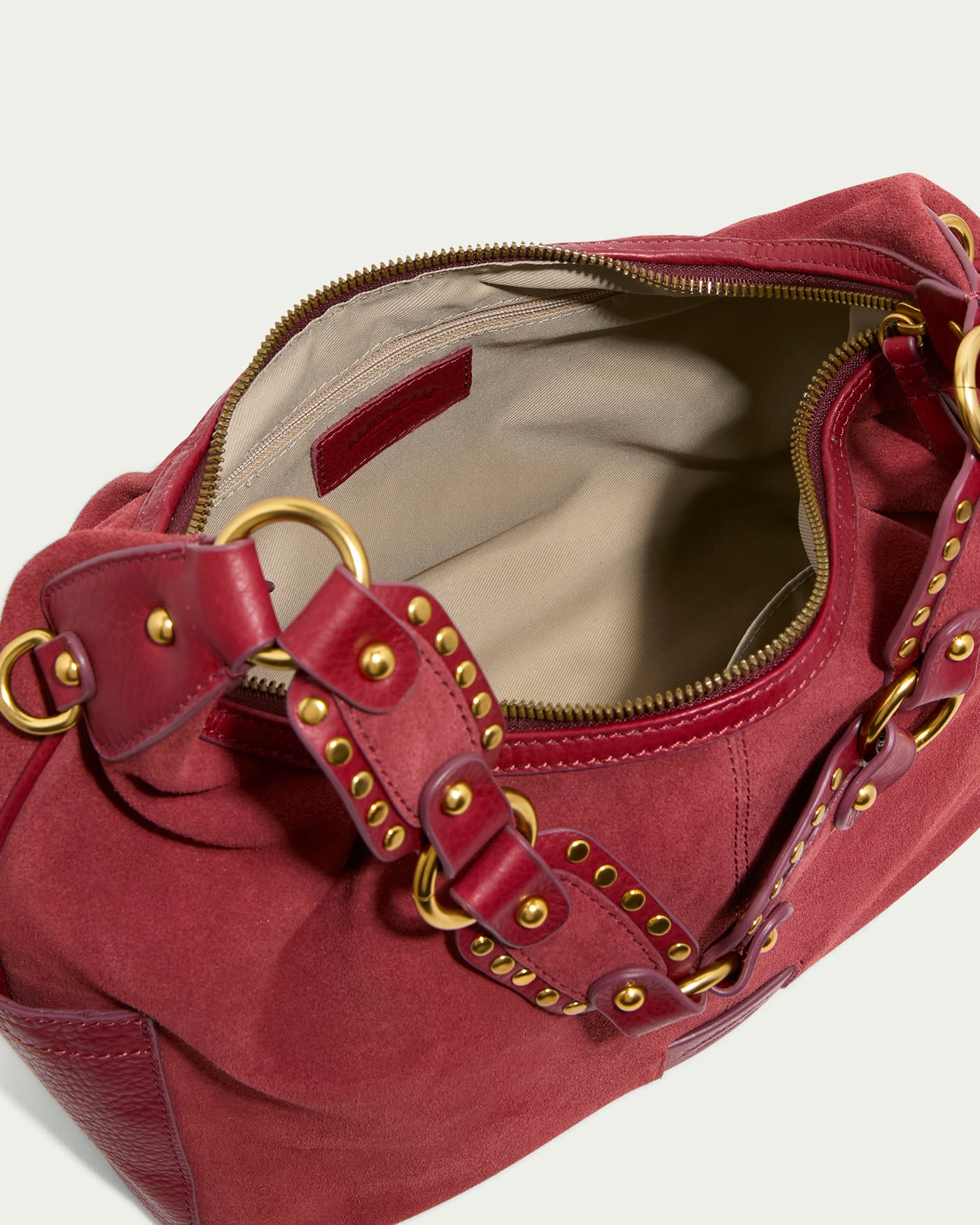 dark cherry suede