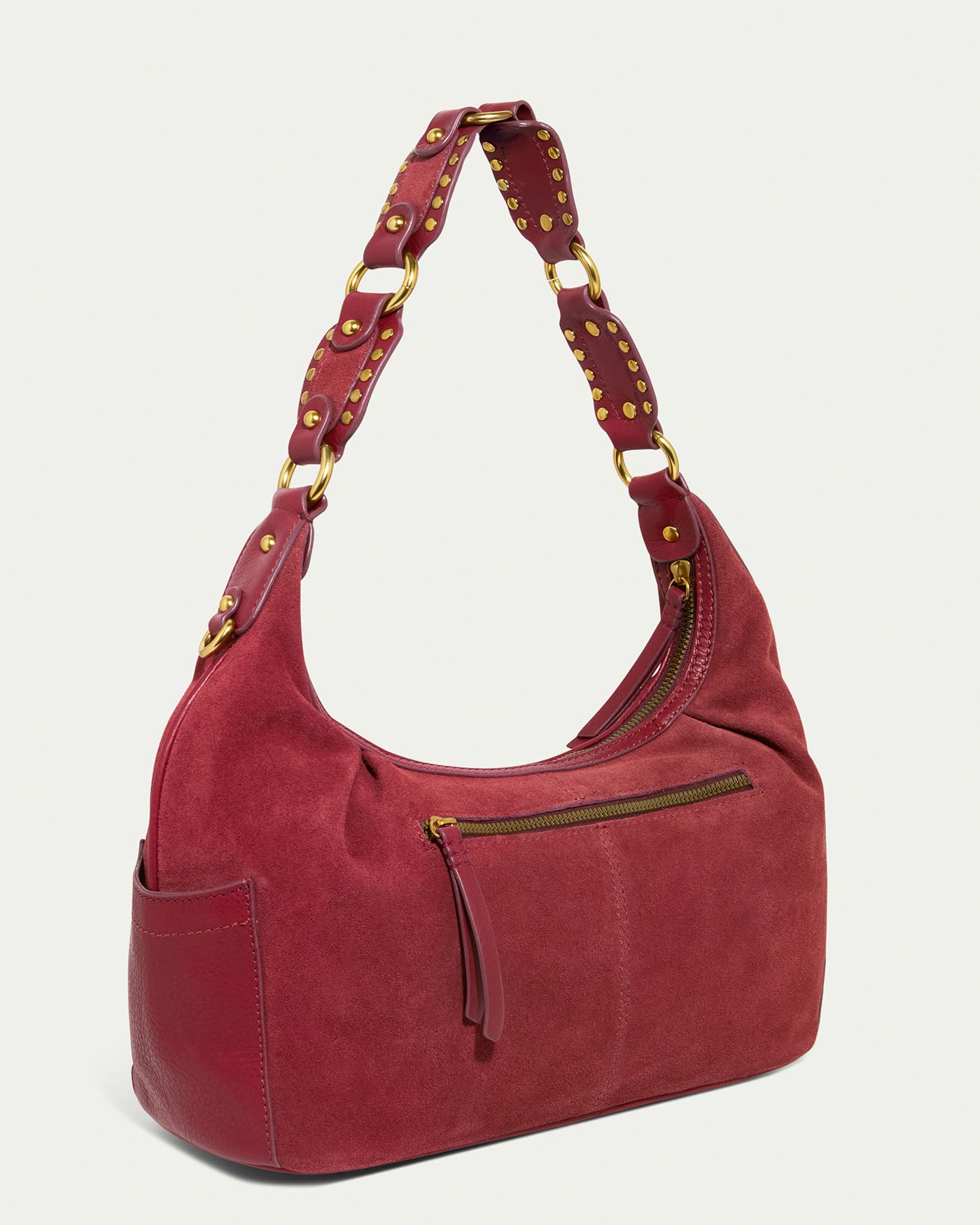 dark cherry suede