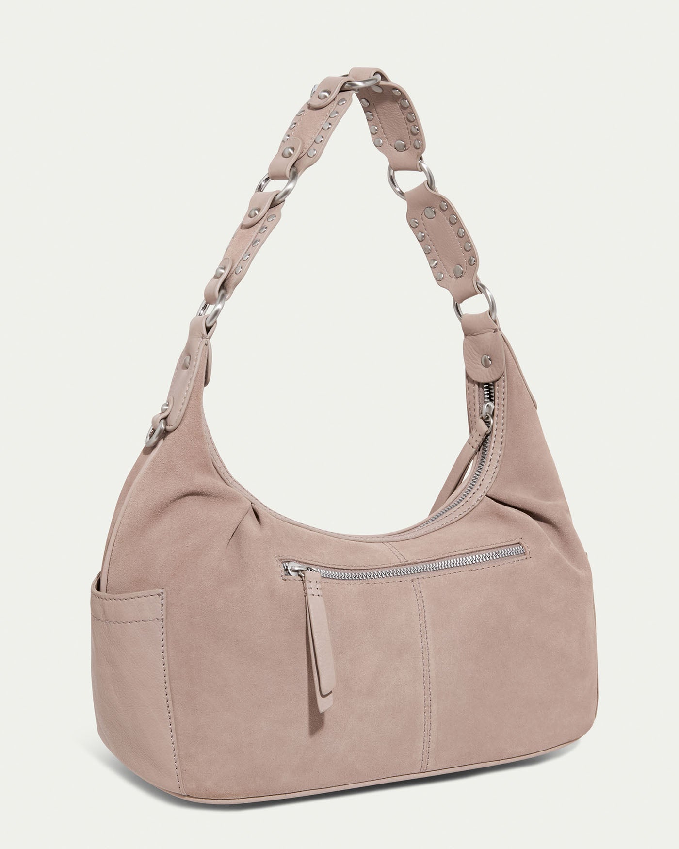 timeless taupe suede