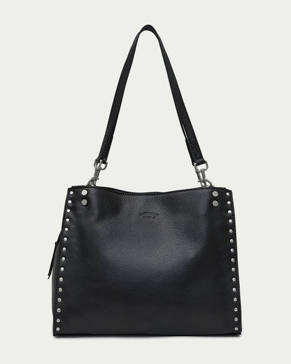 Black with Silver Studs