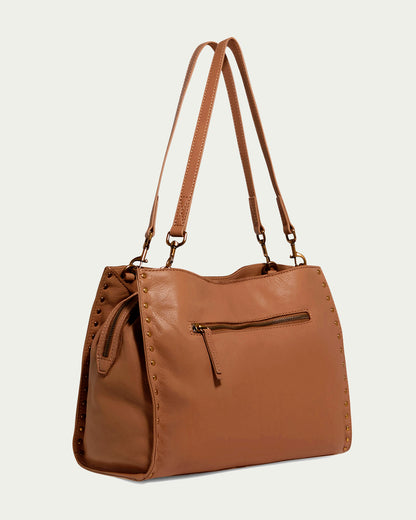 Lenox Studded Triple Entry Satchel