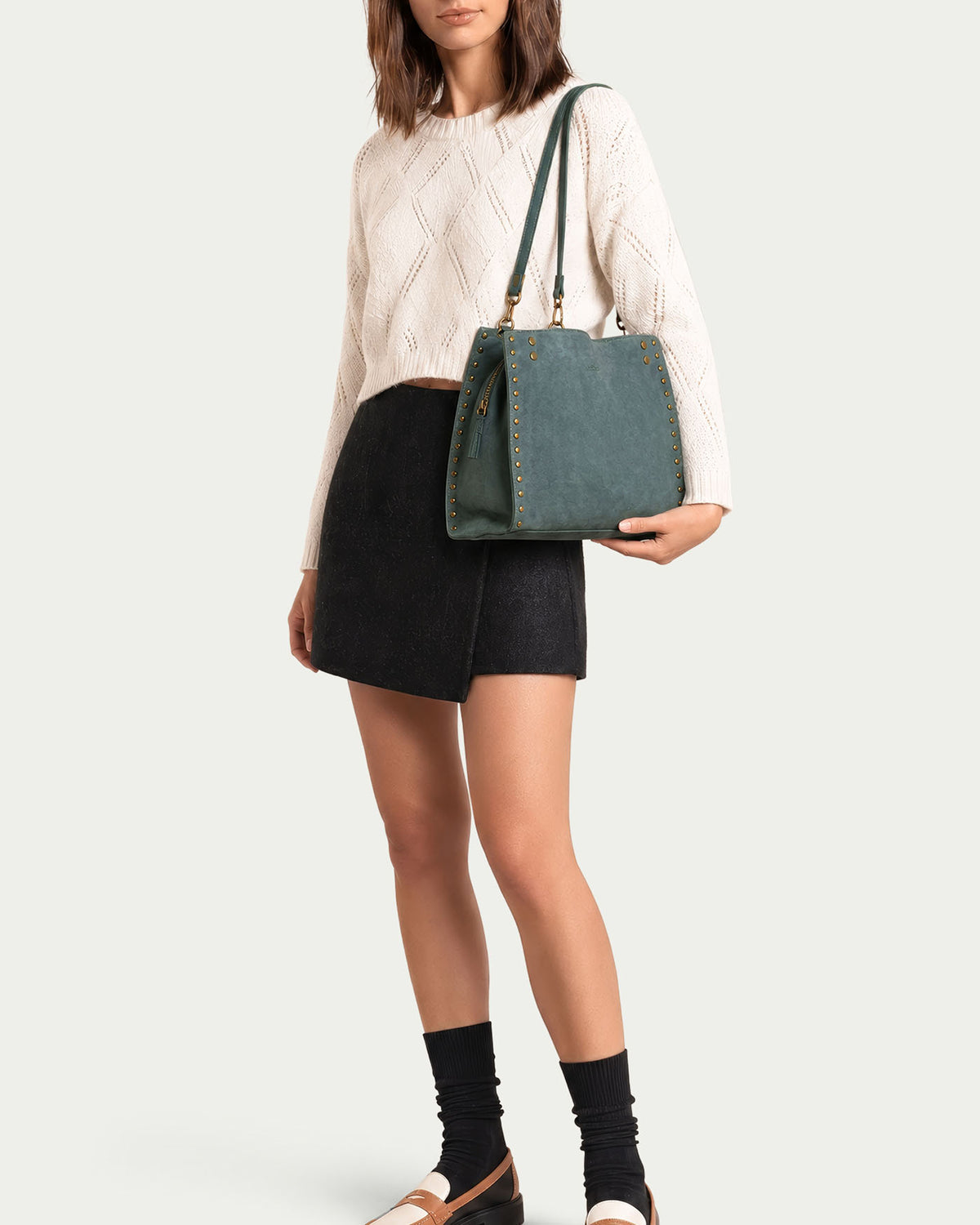 Sage leaf suede