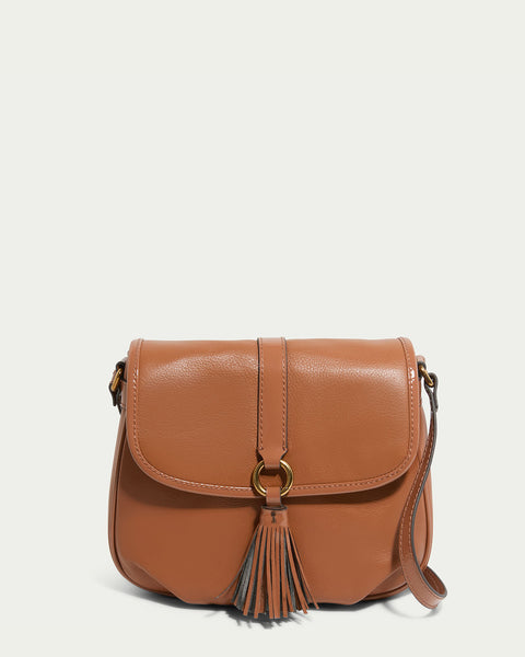 American Leather Co. Fairfield Leather Crossbody,Saddle