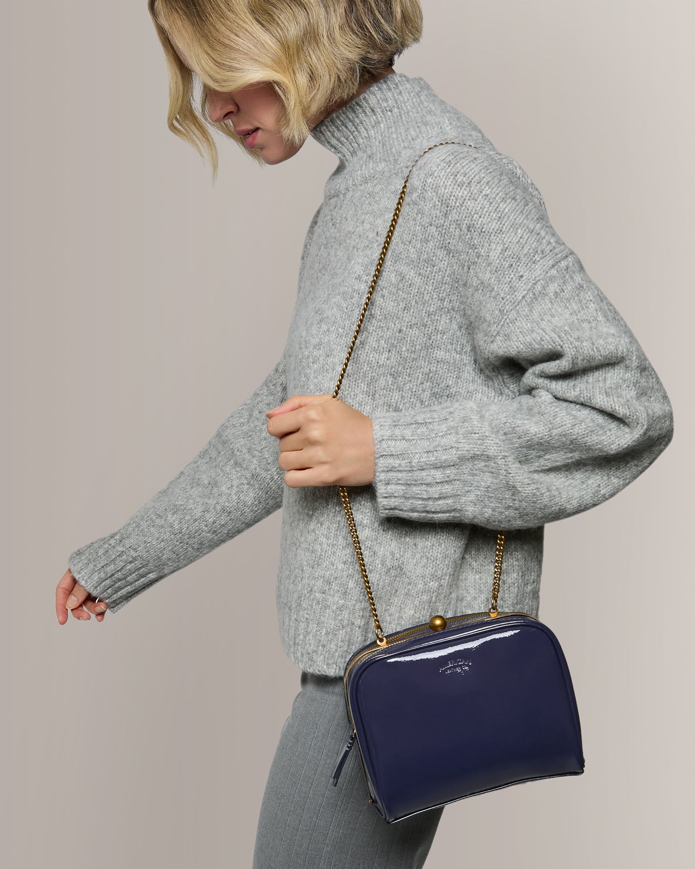 Dark Navy Patent
