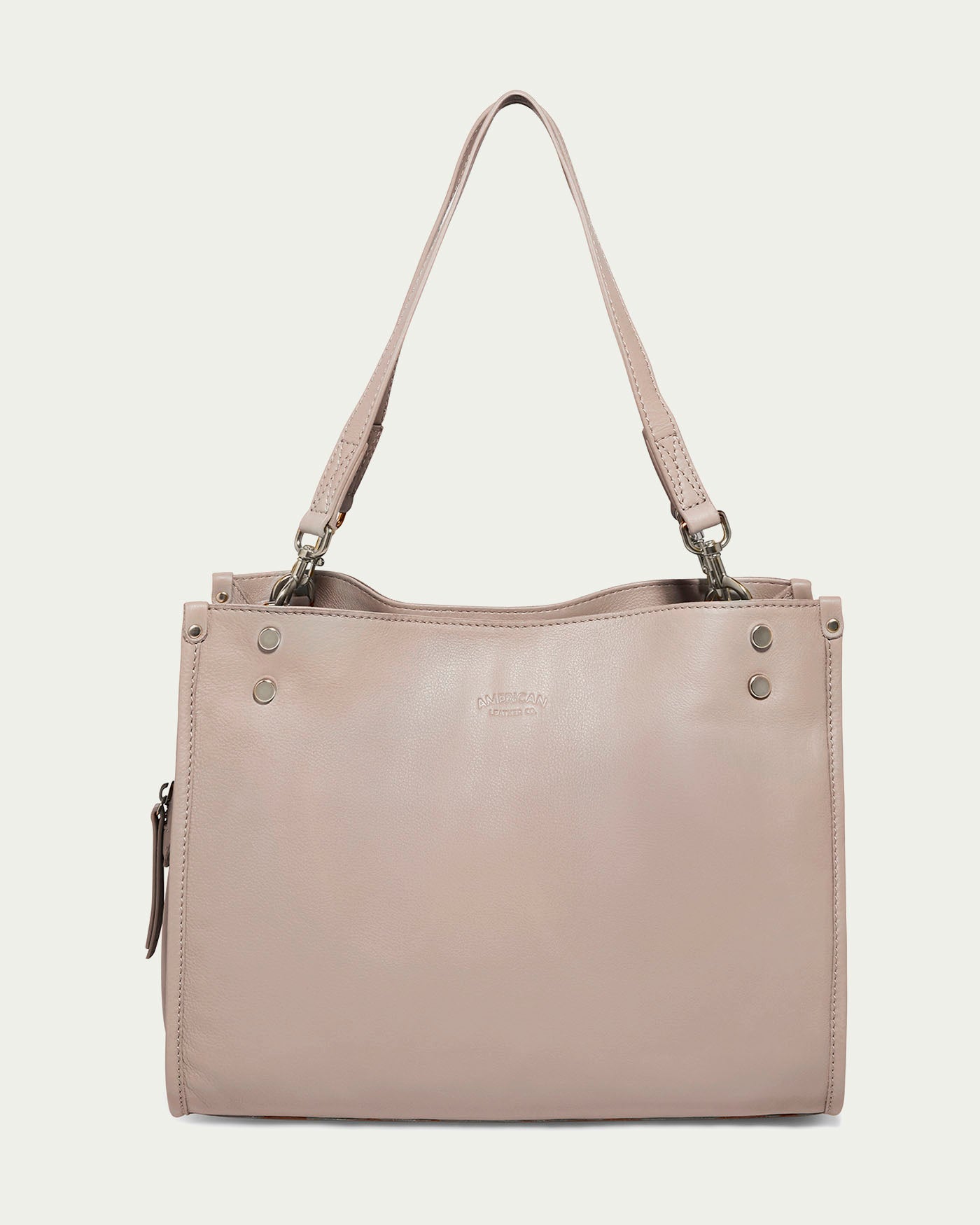 American Leather Co. Lenox Triple Entry Satchel Black
