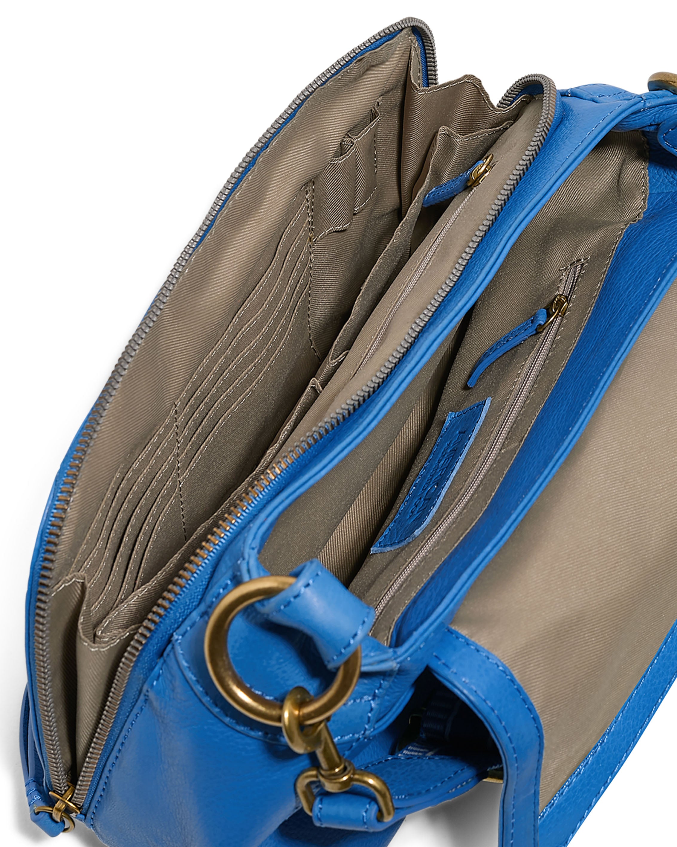 Marino Crossbody with BuiltIn Wallet Cerulean Blue American Leather Co.