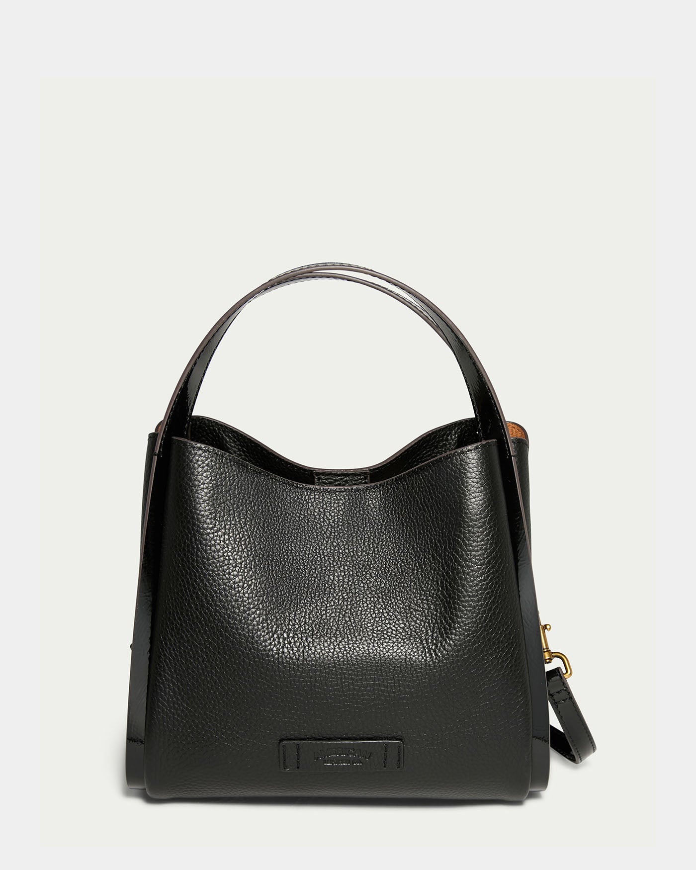 black patent trim