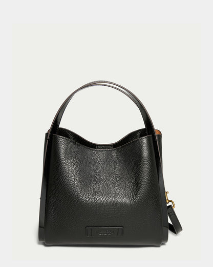 black patent trim