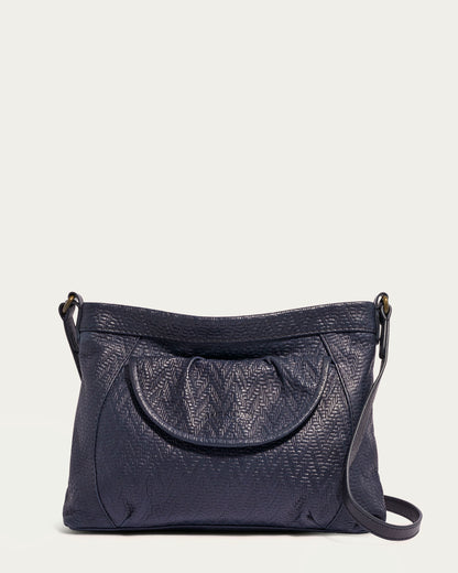Navy Weave Embossed