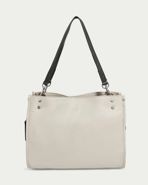 American Leather Co. Lenox Triple Entry Satchel Black