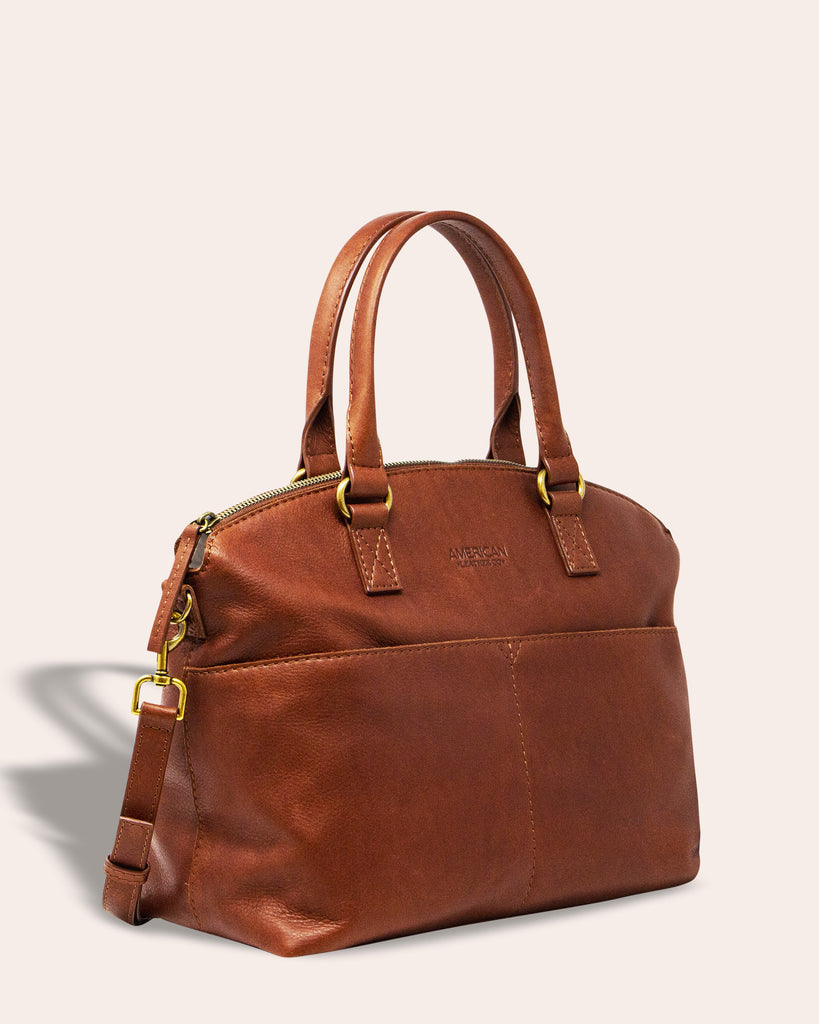 Carrie Dome Satchel - side angle