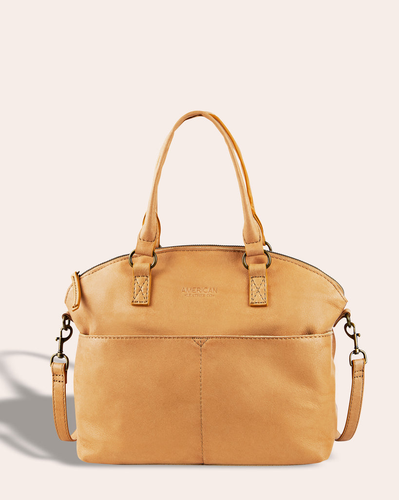 Carrie Dome Satchel - butter rum front