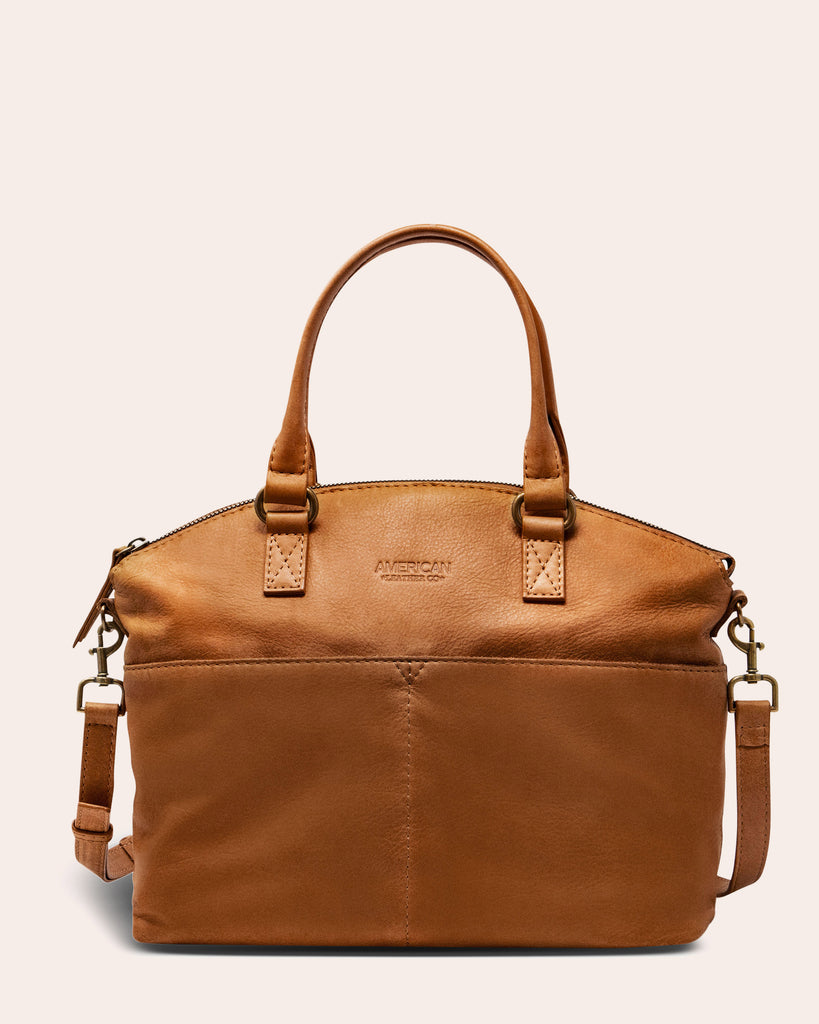 Carrie Dome Satchel - cafe latte front