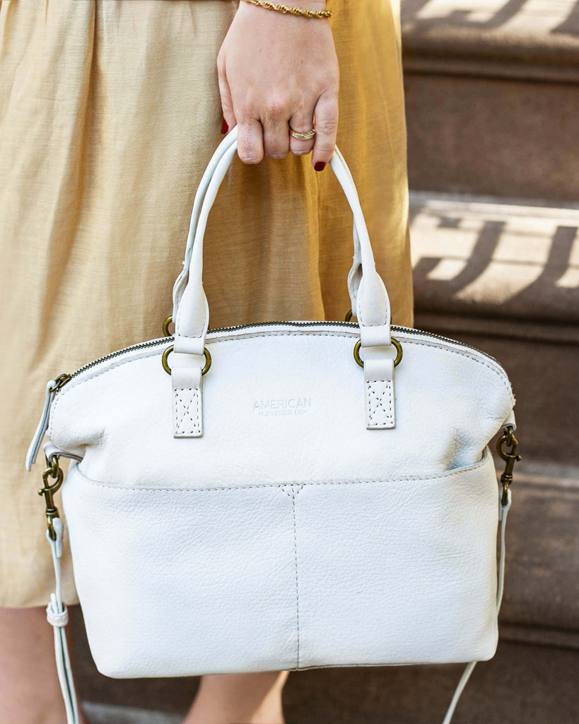 Carrie Dome Satchel - stone lifestyle