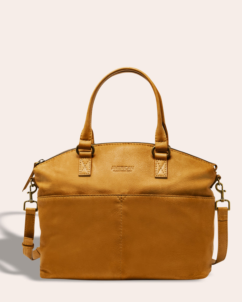 Carrie Dome Satchel - terracotta front