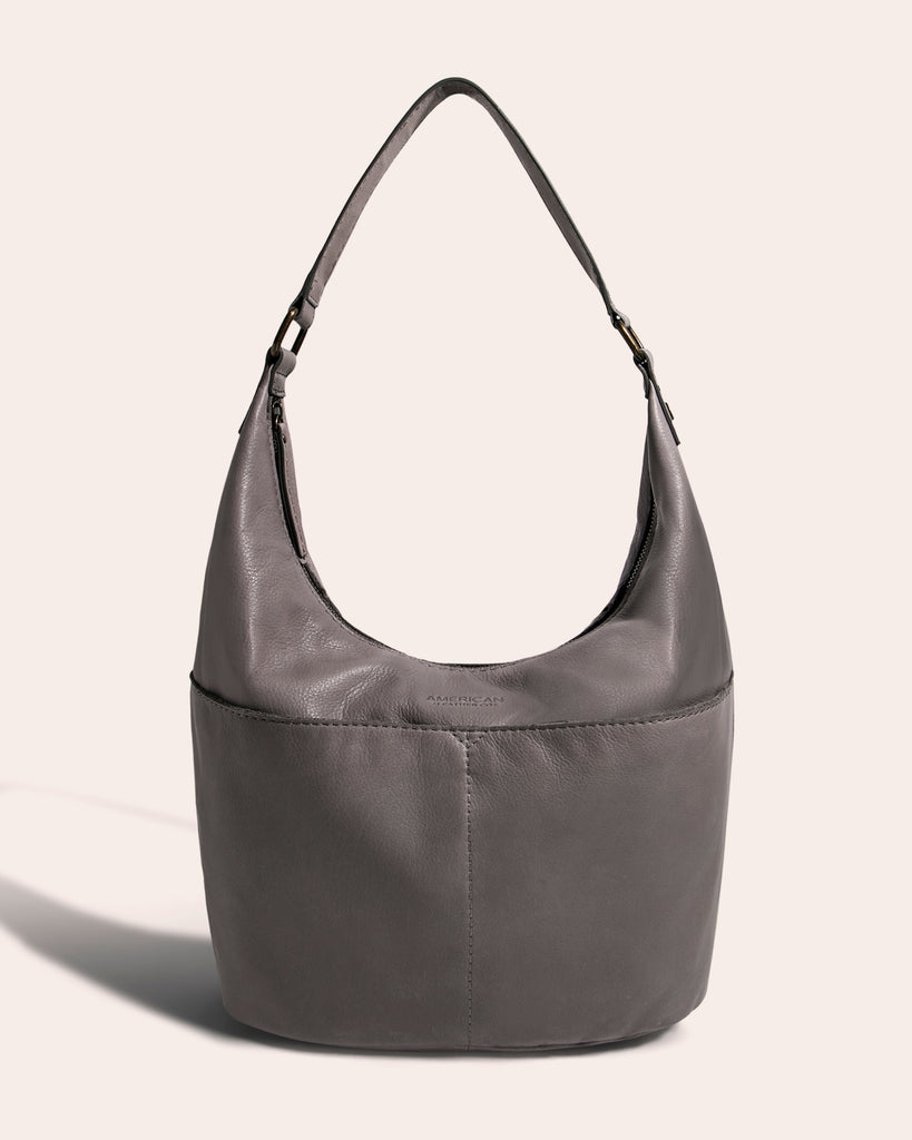 Carrie Hobo - ash grey front