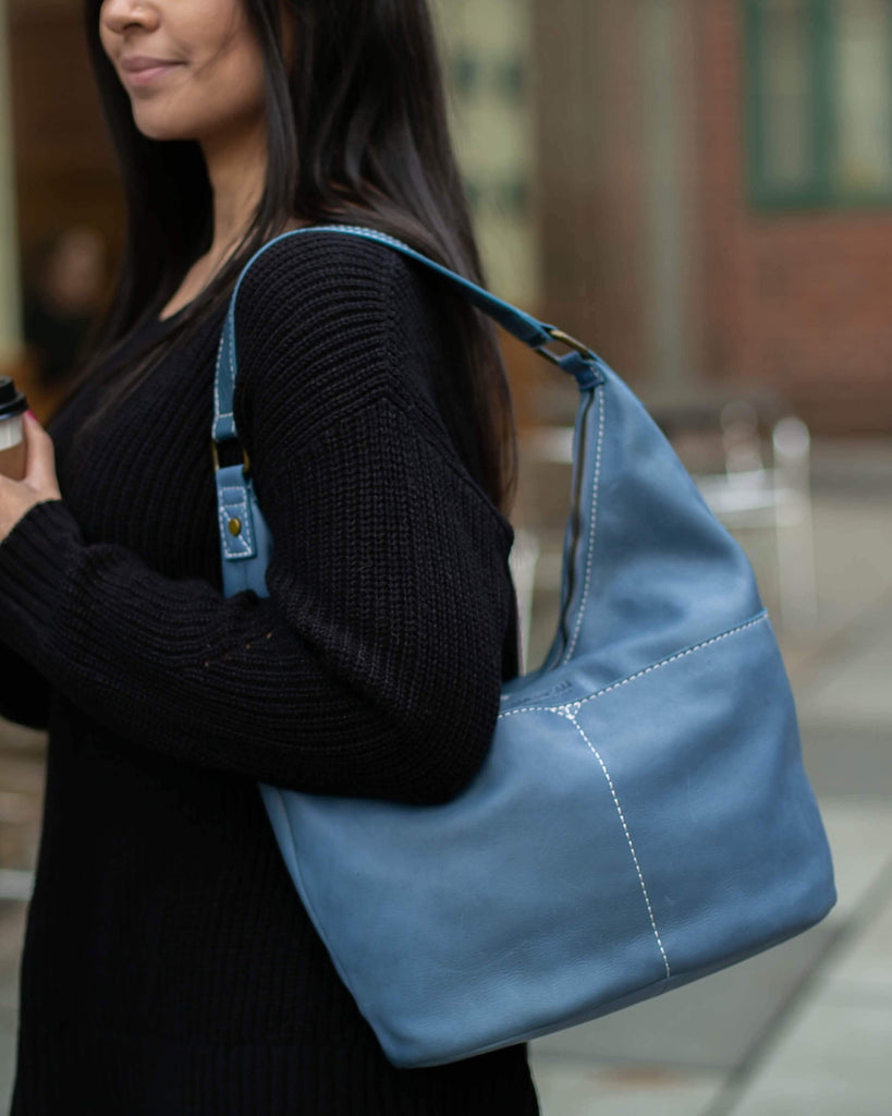 Carrie Hobo - bay blue lifestyle