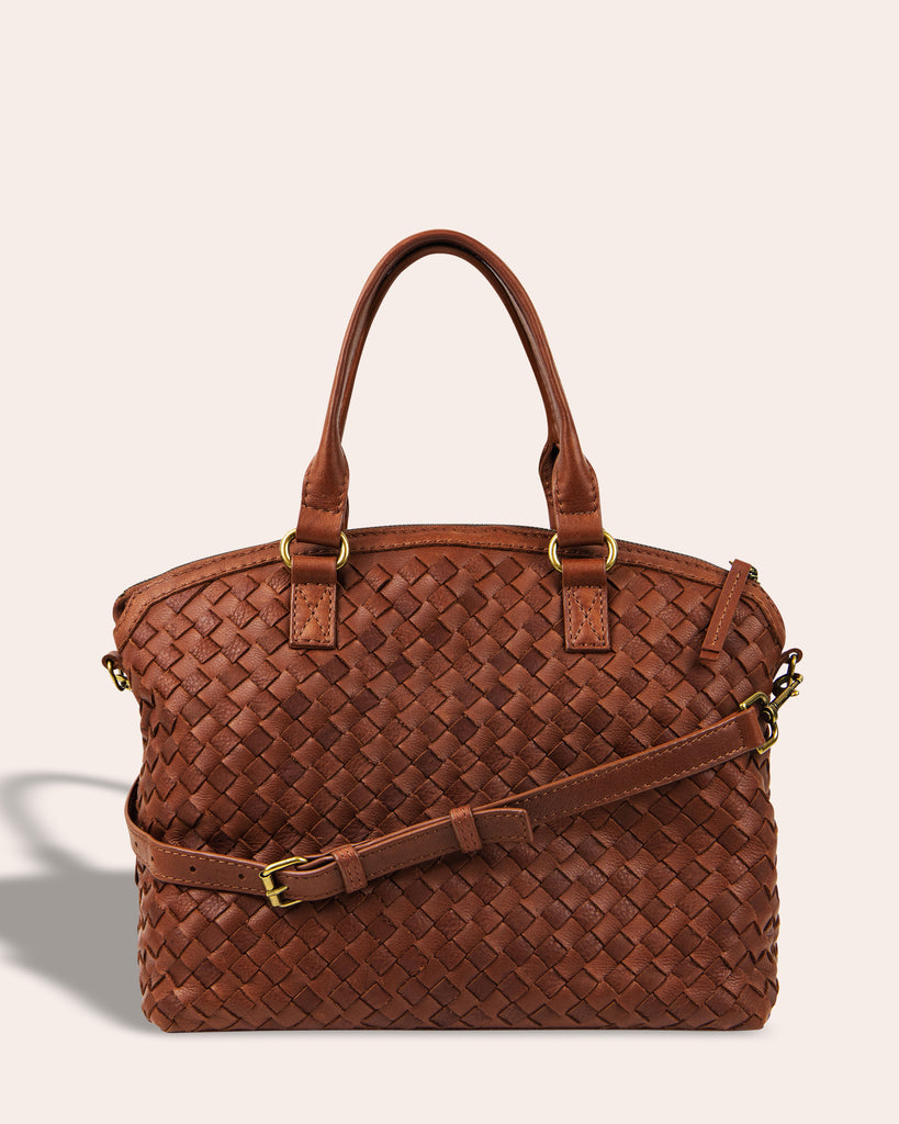 Carrie Woven Dome Satchel - back