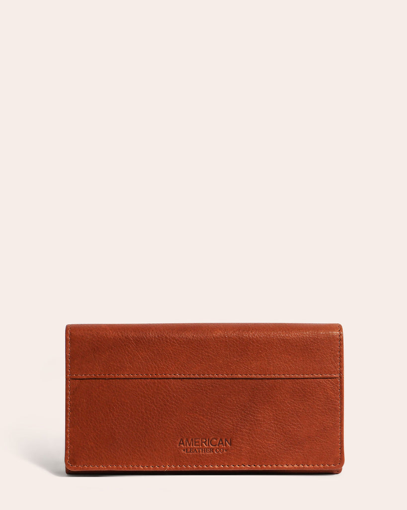 American Leather Co. Clyde Wallet Brandy - front