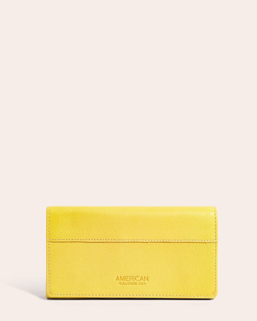 American Leather Co. Clyde Wallet Pale Yellow - front