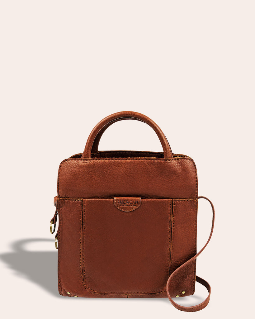 Darien Crossbody - brandy front