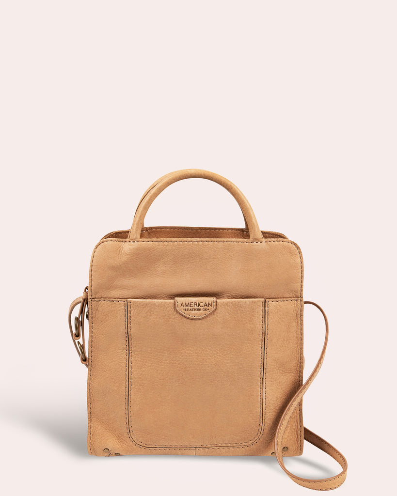American Leather Co. Darien Crossbody - butter rum front