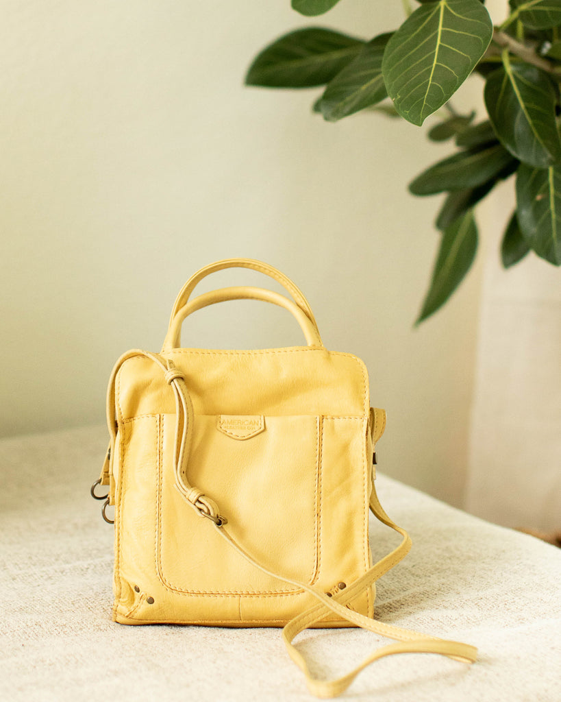 Darien Crossbody - pale yellow lifestyle