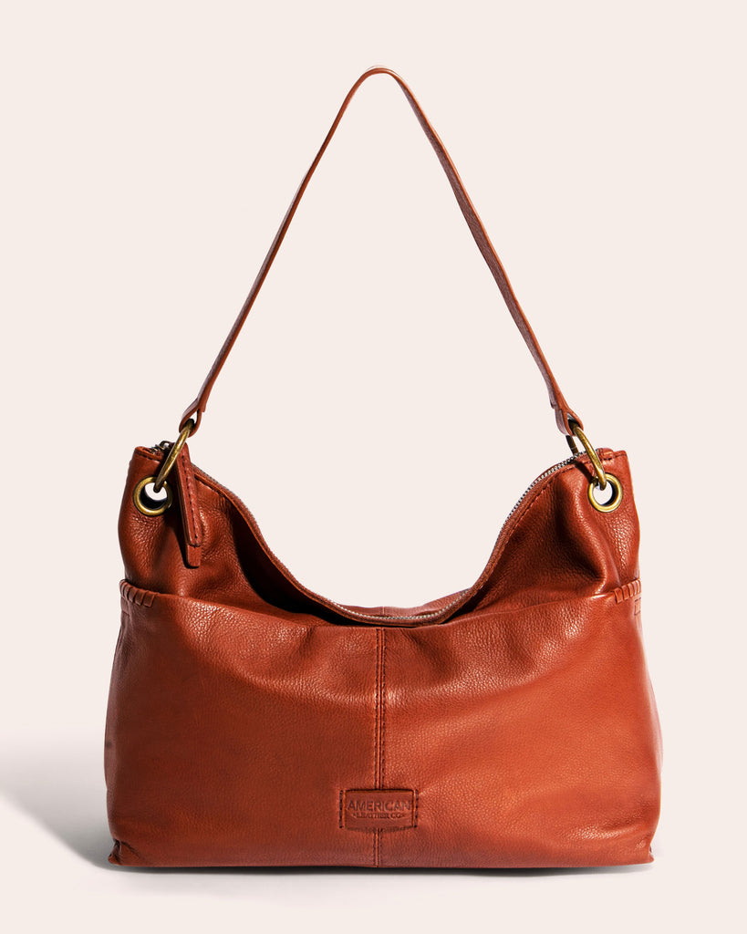 American Leather Co. Davenport hobo - Brandy front